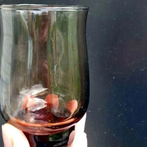 Vintage Tulip Tawny Smokey  Gray Flat Tumblers | Dominion Glass Company |